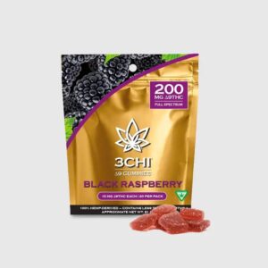 3Chi Delta 9 THC Gummies Black Raspberry