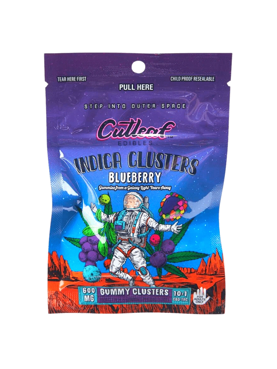 Cutleaf Blueberry Indica Gummy Clusters 600mg 1 Cutleaf Blueberry Indica Gummy Clusters 600mg
