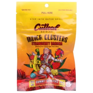 Cutleaf Strawberry Banana Indica Gummy Clusters 600mg