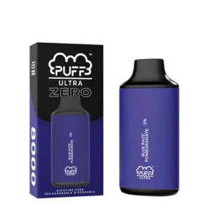 Puff Bar Blue Razz Pomegranate Ultra Zero Disposable Vape