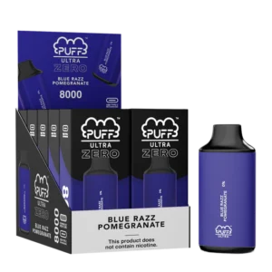 Puff Bar Blue Razz Pomegranate Ultra Zero Disposable Vape