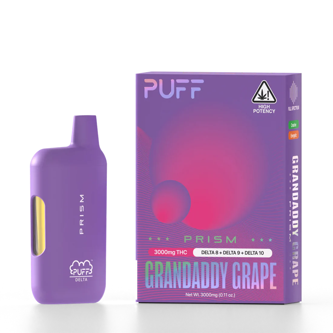PUFF Delta Granddaddy Grape 3g PRISM 1 PUFF Delta Granddaddy Grape 3g PRISM