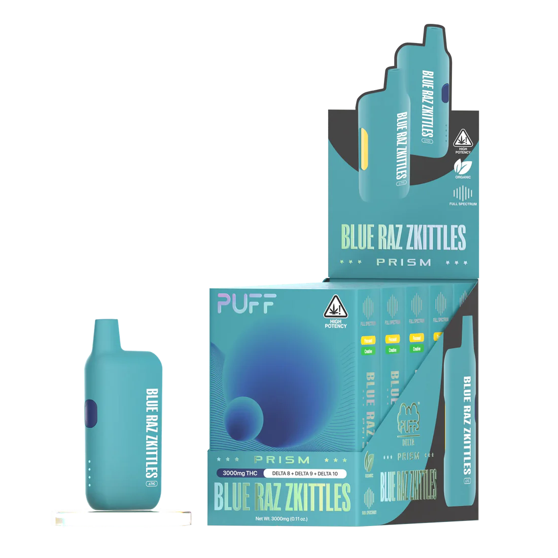PUFF Delta Blue Raz Zkittles 3g PRISM 4 PD 5P Blue Raz