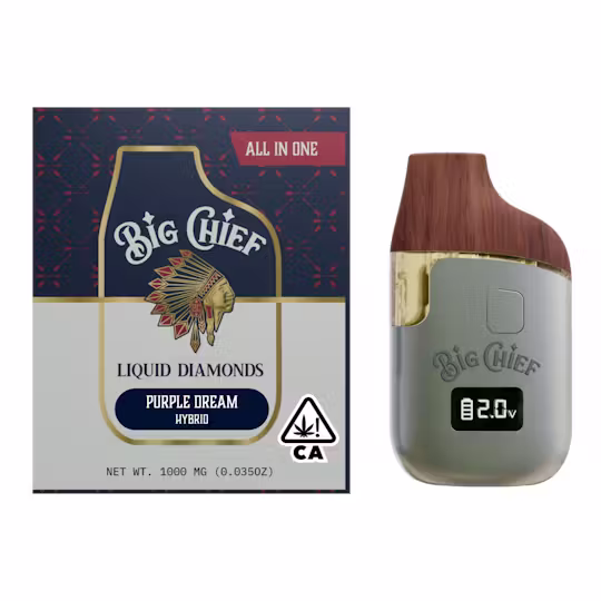 1777389058-1758737756-purpledream-2025 Big Chief Purple Dream Liquid Diamonds Disposable 1g - Image 1